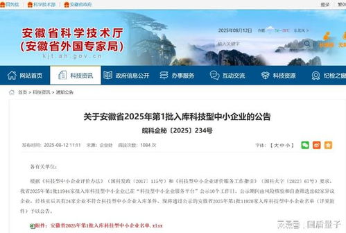 权威认可！安徽量子云入库科技型中小企业，软件开发展现硬实力